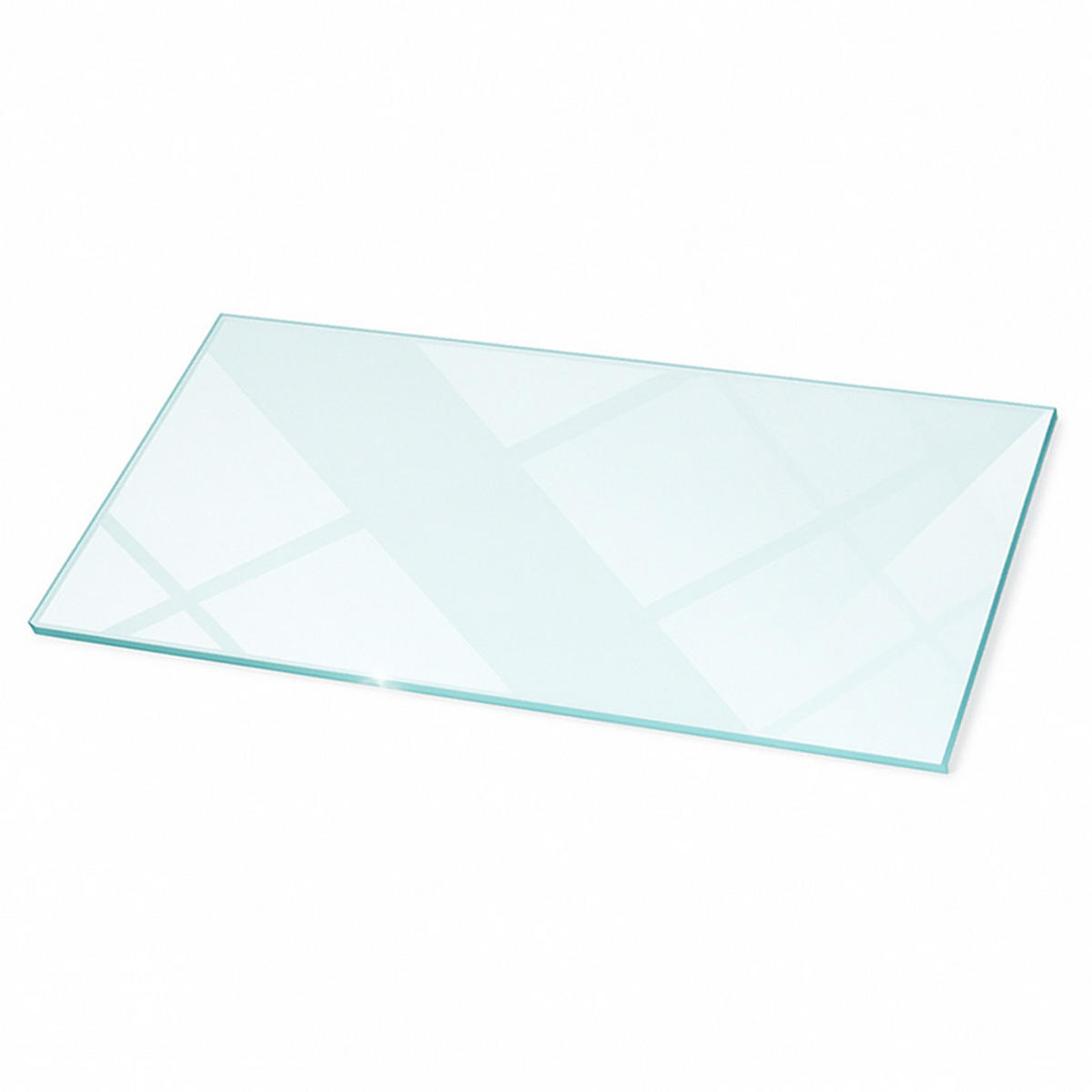 GLASPLATTE für Kamin transparent 140x70 cm - Transparent, Glas (140/70/0.4cm) - TULUP