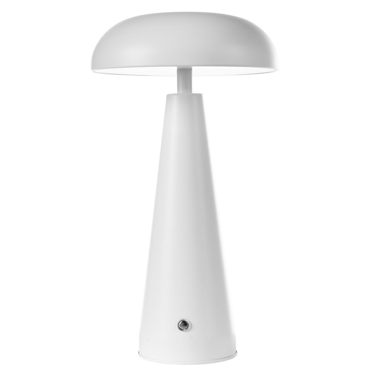 LED-TISCHLEUCHTE Weiß Bocono - Weiß, Metall (15/15/28cm) - Beliani