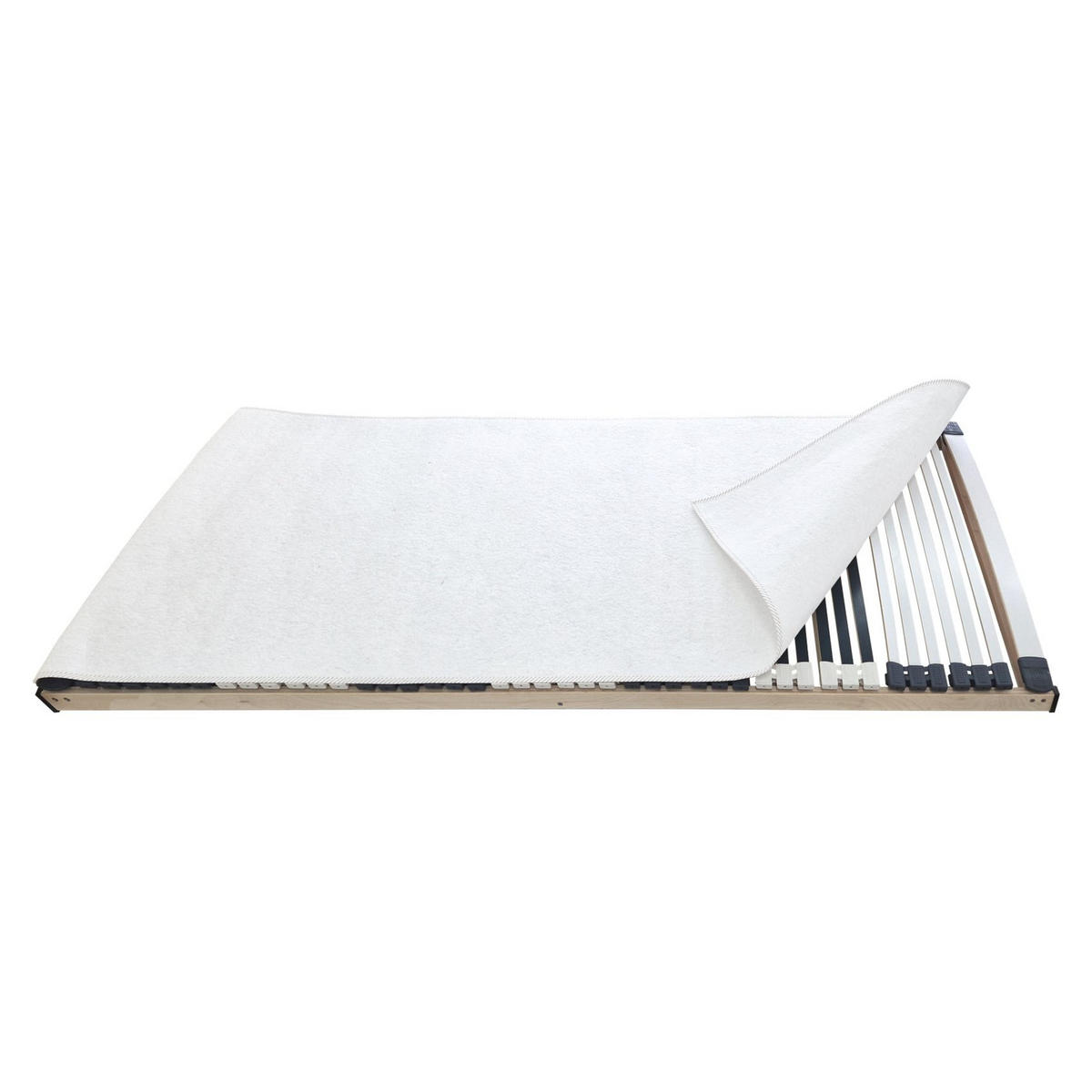 MATRATZENSCHONER 100x200 Atmungsaktive Lattenrost-Auflage & Staubschutz - Weiß, Textil - Matratzen Perfekt