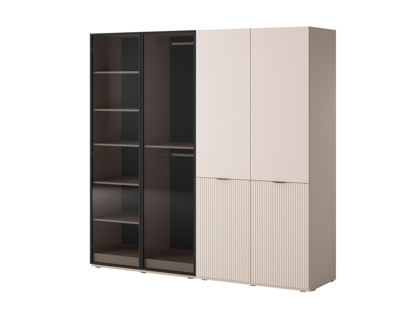 Ravio Kleiderschrank Beige 202x200x51 cm
