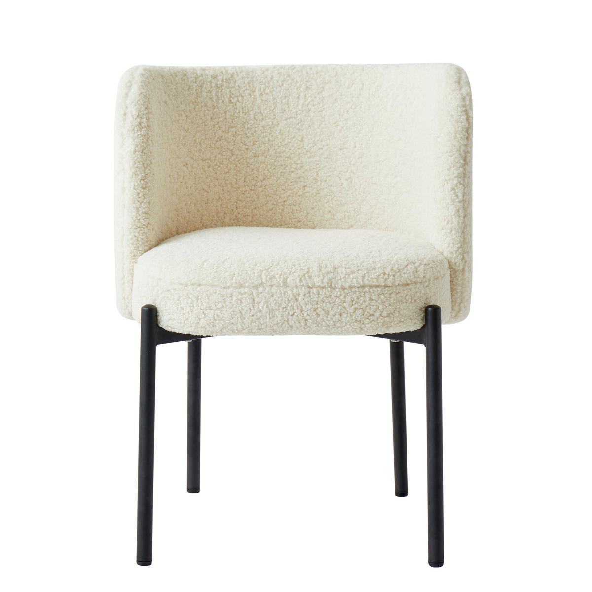 STUHL 2er-Set Wolle Weiß - Weiß, Textil (50/76/60cm) - Nordlys