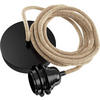 PENDELLEUCHTE Hang 1 Flammig Retro - Naturfarben, Naturmaterialien (250/1/250cm) - HOOPZI