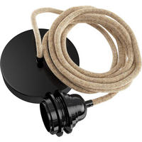 PENDELLEUCHTE Hang 1 Flammig Retro - Naturfarben, Naturmaterialien (250/1/250cm) - HOOPZI