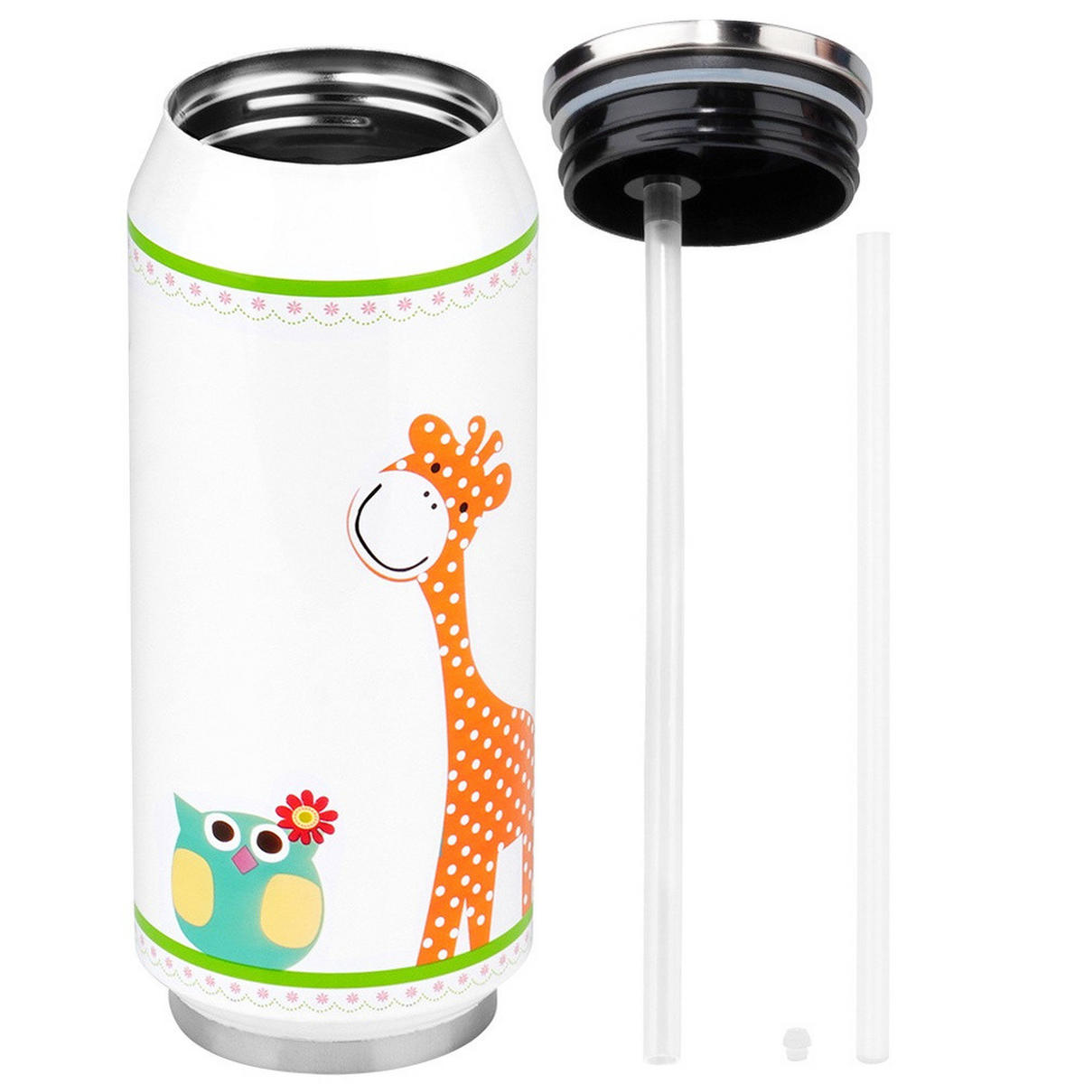 THERMOBECHER Dose Giraffe 400 ml Mehrfarbig - Multicolor, Metall (0.4L) - Orion 