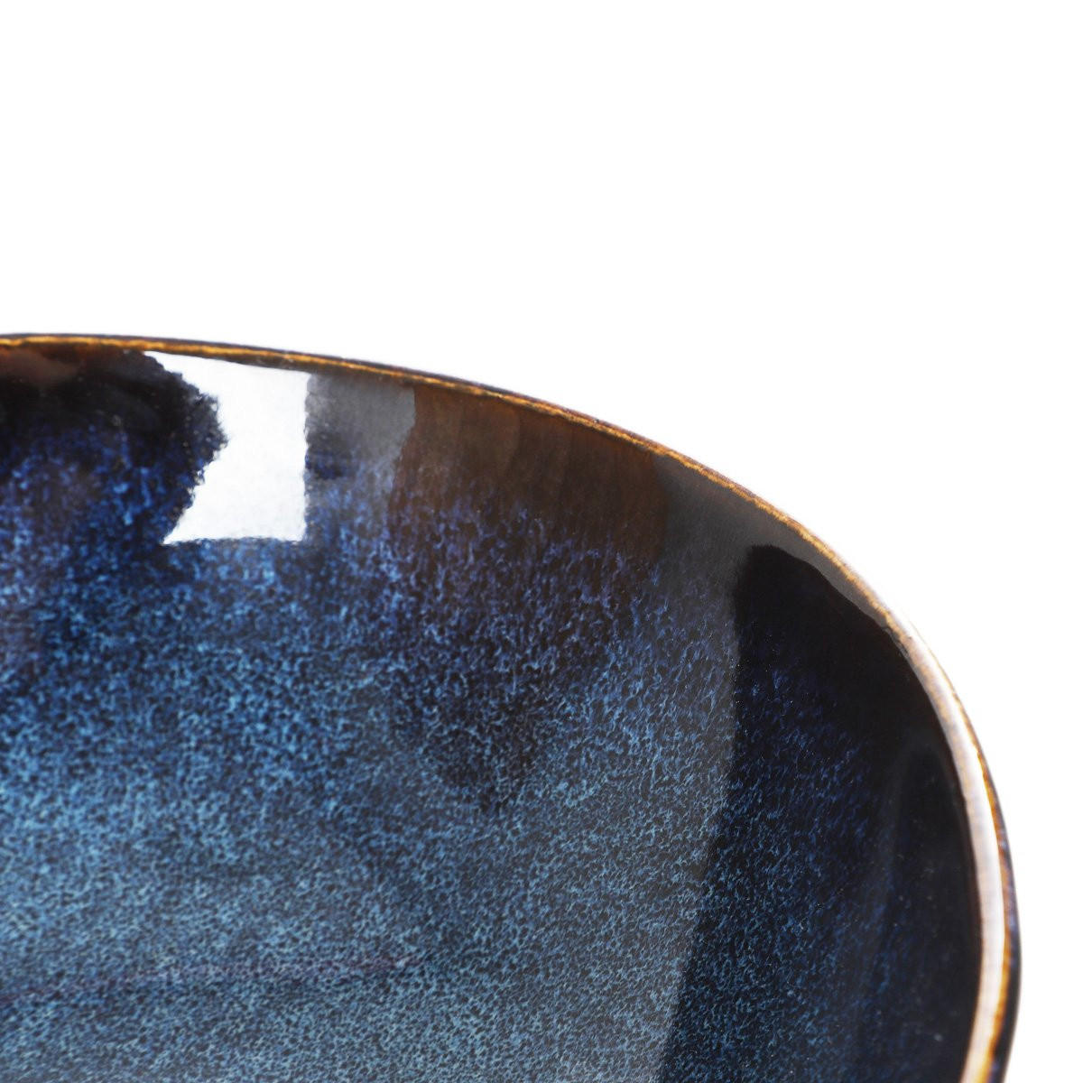 SCHALE Casper dunkelblau 17/6 cm 6er-Set - Dunkelblau, Keramik - Homla