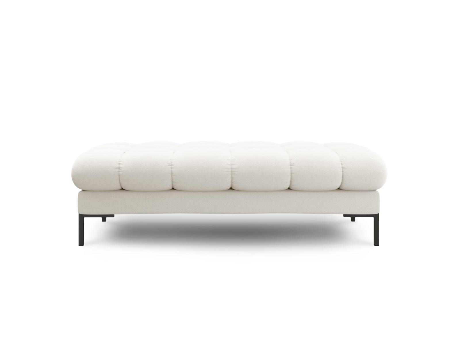 BANK Mamaia aus strukturiertem Stoff leichtes beige 2 Sitzplätze - Creme, Textil (133/41/62cm) - Micadoni