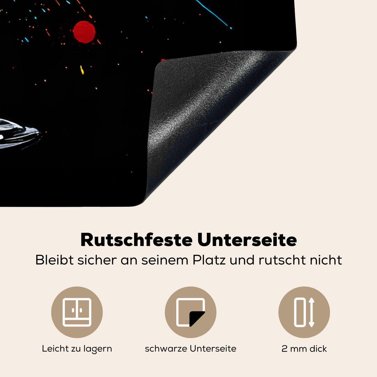 HERDABDECKPLATTE Wein - Glas - Graffiti - Getränk - Rot - Farbe 78x78 cm - Weinrot, Kunststoff (78/0.2/78cm) - MuchoWow