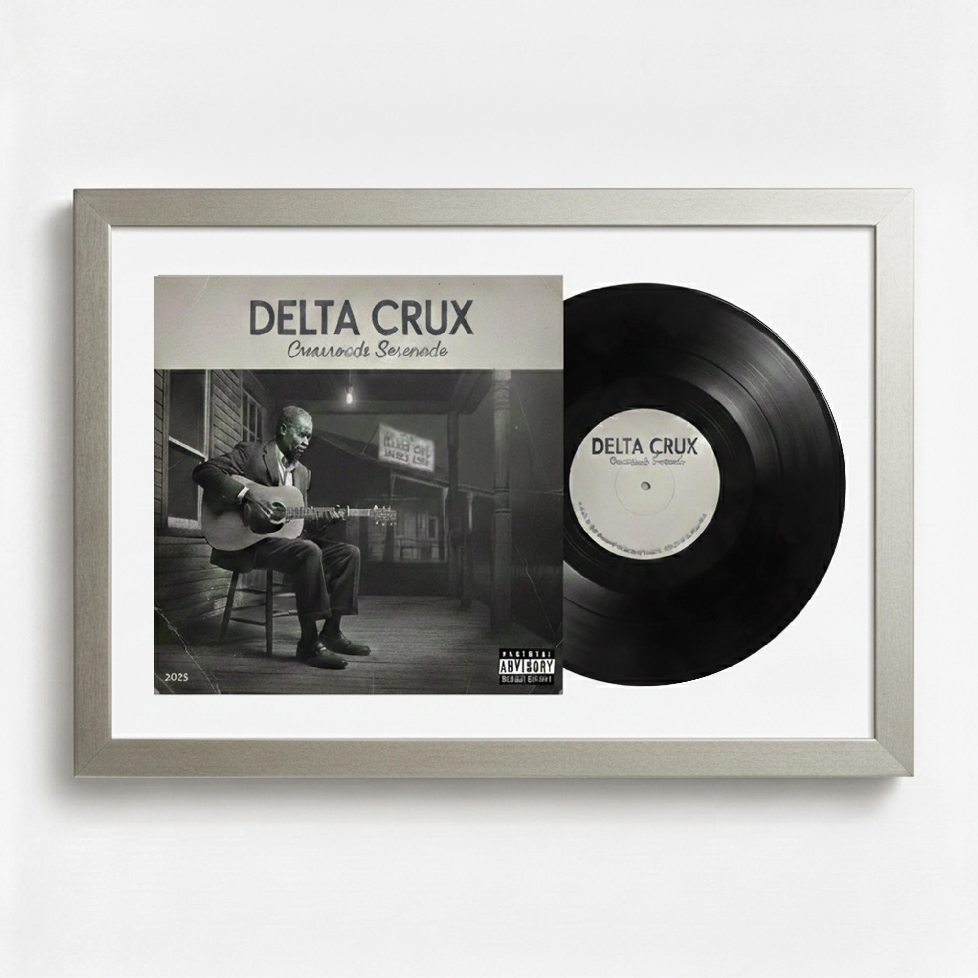 SCHALLPLATTEN BILDERRAHMEN 40/60 2er Set - Platinfarben, Holz (60/40cm) - K-Möbel