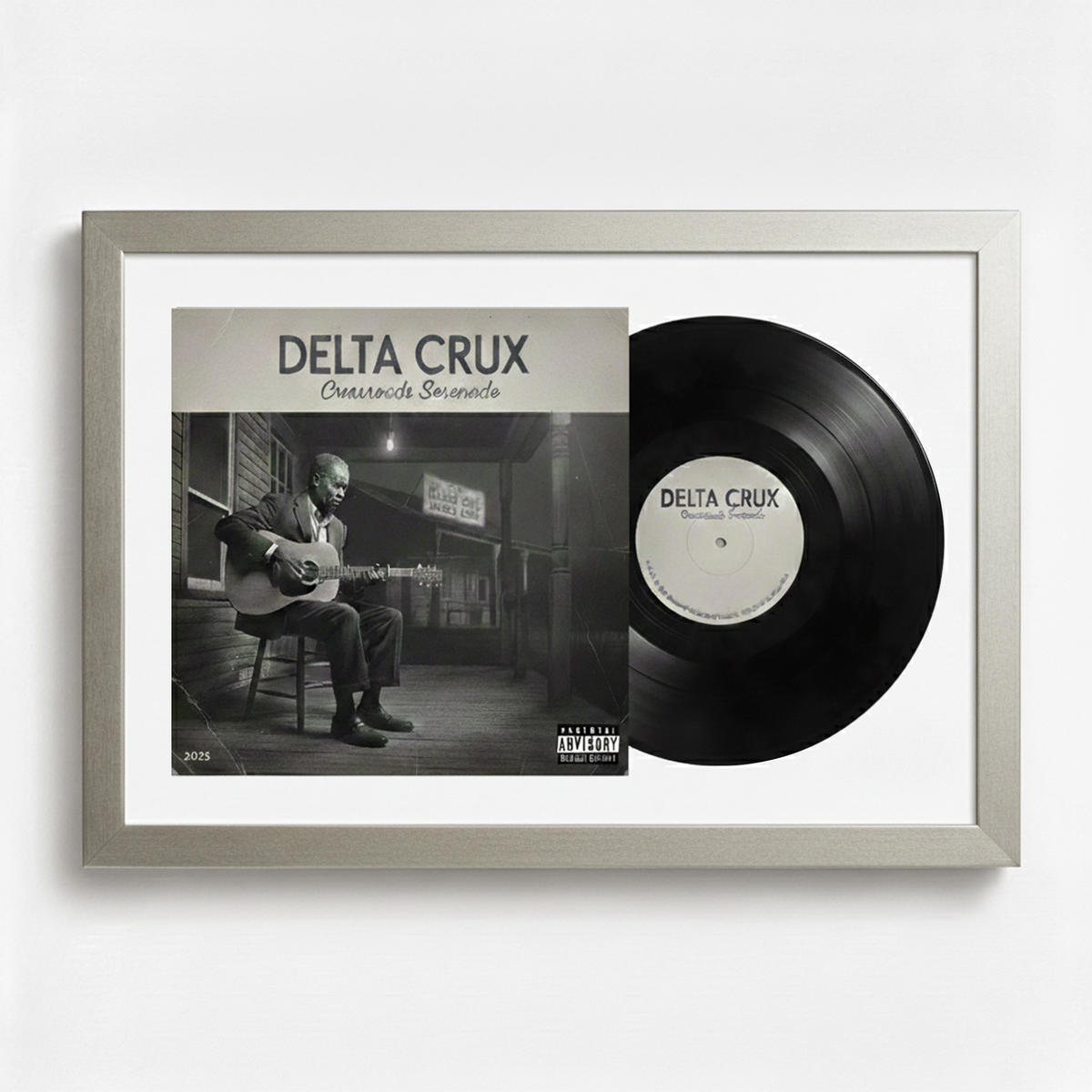 SCHALLPLATTEN BILDERRAHMEN 40/60 2er Set - Platinfarben, Holz (60/40cm) - K-Möbel