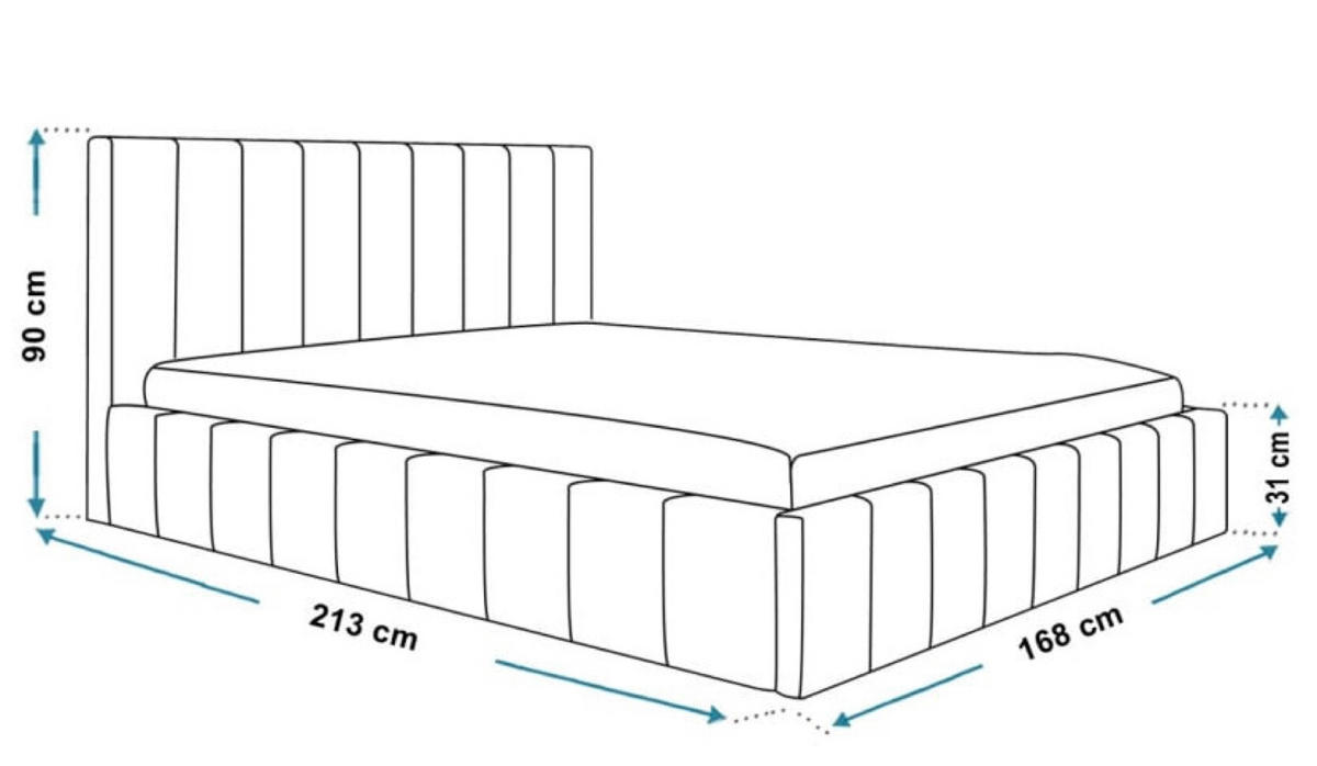 BETT Weiß OLDO 10 Gepolstert Mit Bettkasten Bouclé 160x200 cm - Pink/Schwarz, Textil (160/200cm) - Sepro Meble