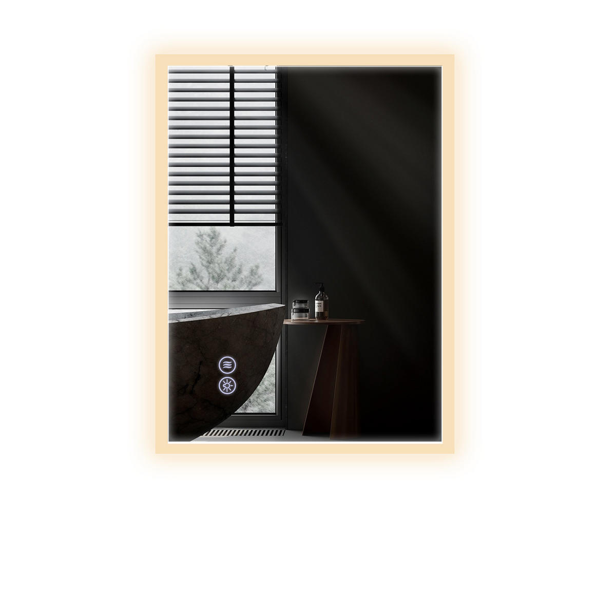 BADEZIMMERSPIEGEL Reddy mit LED-Leuchte 70/50 cm - Weiß, Glas (70/2.9/50cm) - Nettlife