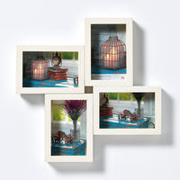 BILDERRAHMEN Rustic Galerier., 4 x 10x15 cm, weiss - Weiß, Holzwerkstoff (36/36/4.5cm) - EMIX24