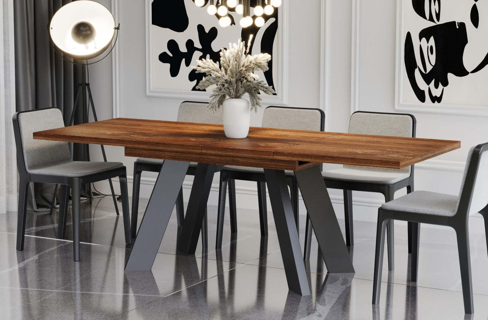 ESSTISCH Como ausziehbar bis 210 cm - Eiche San Remo, Holzwerkstoff (130/80/76cm) - Endo-Moebel