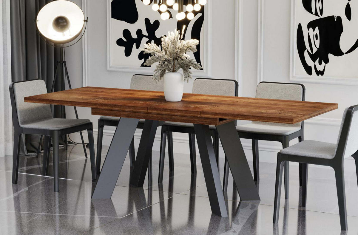 ESSTISCH Como ausziehbar bis 210 cm - Eiche San Remo, Holzwerkstoff (130/80/76cm) - Endo-Moebel