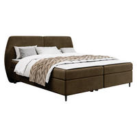 BOXBETT Madryt - Dunkelbraun/Schwarz, Holz/Holzwerkstoff (180/200cm) - MIRJAN24
