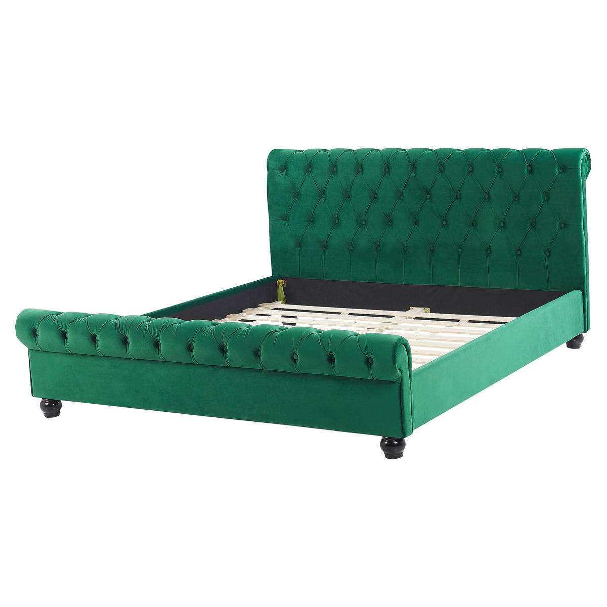 POLSTERBETT 160/200cm Smaragdgrün Avallon - Grün, Textil (160/200cm) - Beliani