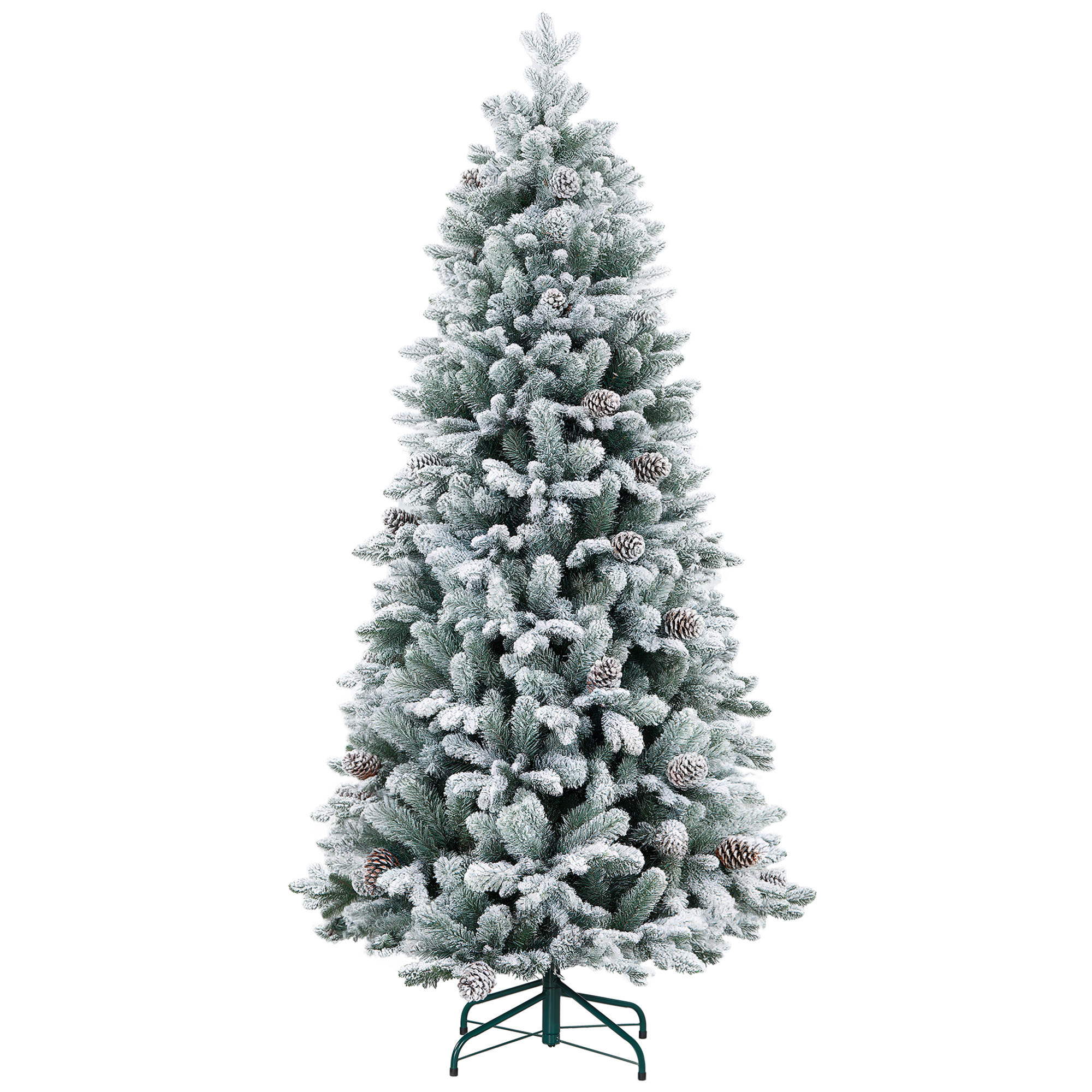 WEIHNACHTSBAUM DE-41535 Kunstschnee und Tannenzapfen, 180 cm Grün - Grün, Kunststoff (183cm) - ComfortXL