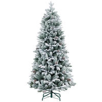 WEIHNACHTSBAUM DE-41535 Kunstschnee und Tannenzapfen, 180 cm Grün - Grün, Kunststoff (183cm) - ComfortXL
