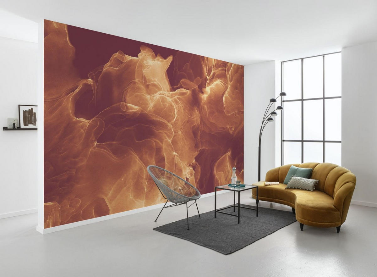 FOTOTAPETE Feuerwelle 400 x 280 cm - Orange, Papier (400/280cm) - Sanders & Sanders
