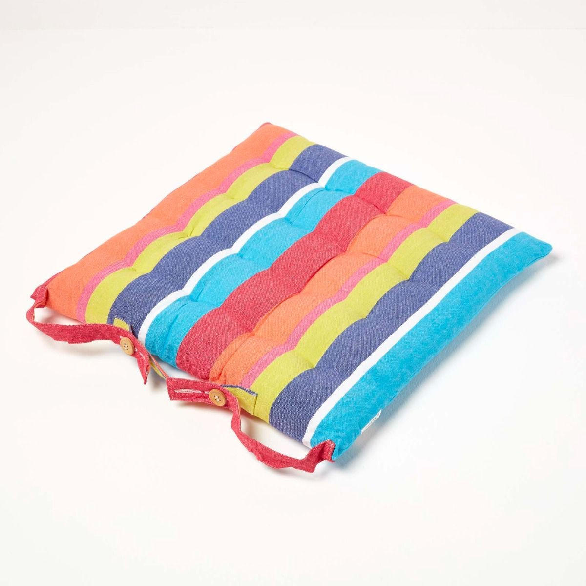 STUHLKISSEN 4er-Set bunt gestreift 40/40/5 cm - Multicolor, Textil (40/40/5cm) - Homescapes