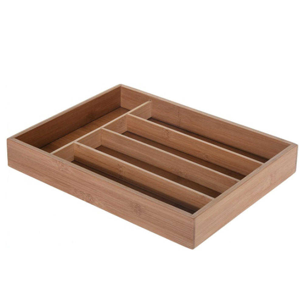 BESTECKSCHUBLADENEINSATZ Bambus Braun 35/26/5 cm Holz - Braun, Holz (26/5/35cm) - Mondex