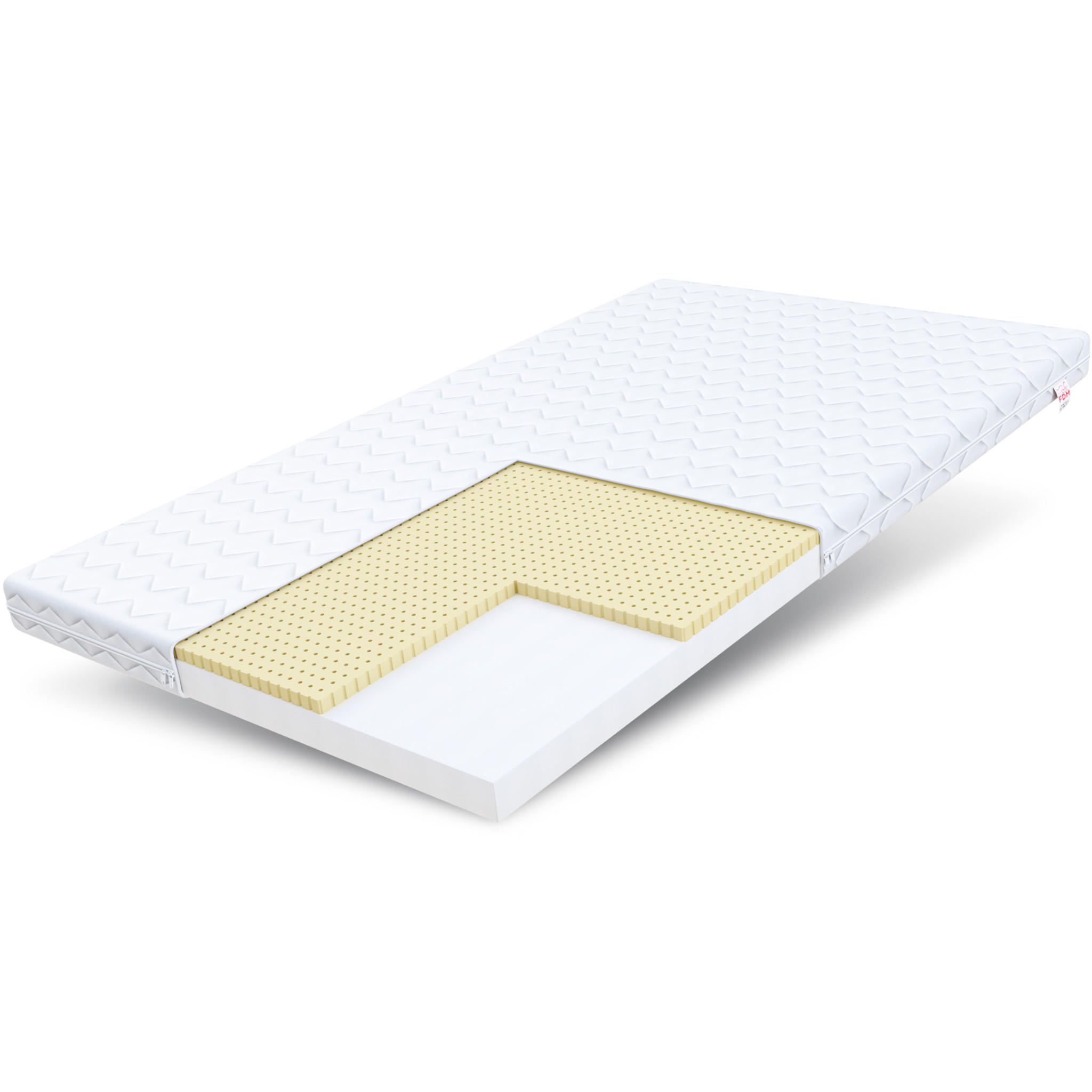 KALTSCHAUMMATRATZE Baby Classic H2 H3 8 cm - Weiß, Textil (90/200cm) - FDM
