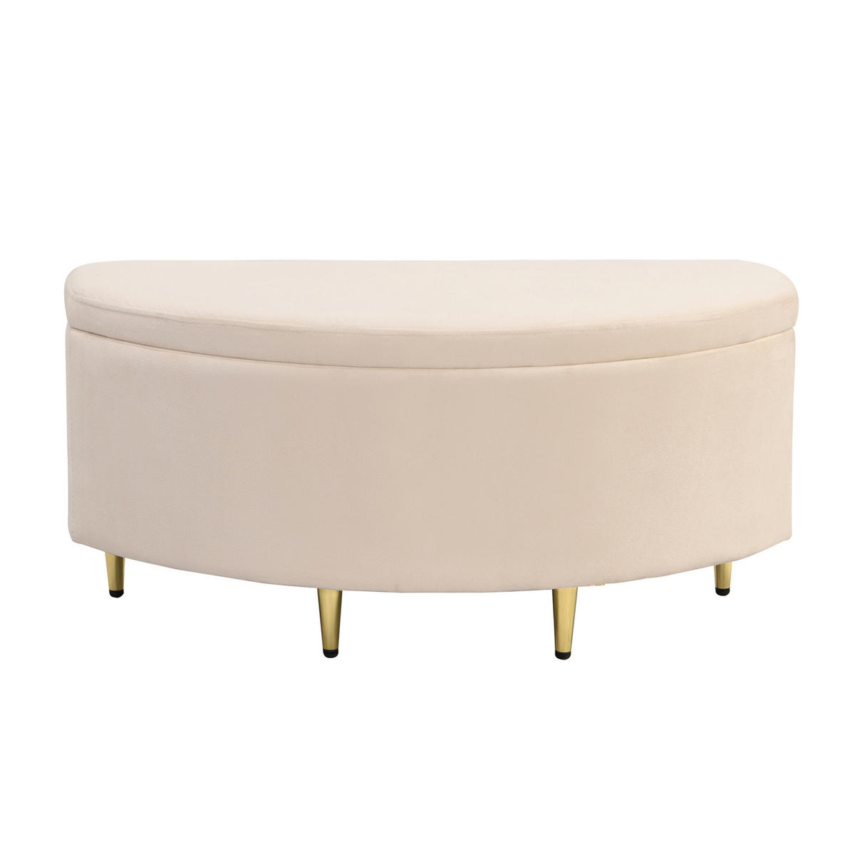 POLSTERBETT 90/200 cm Beige aus Samt mit verstellbarem Kopfteil - Beige, Textil (90/200cm) - Flora Grace