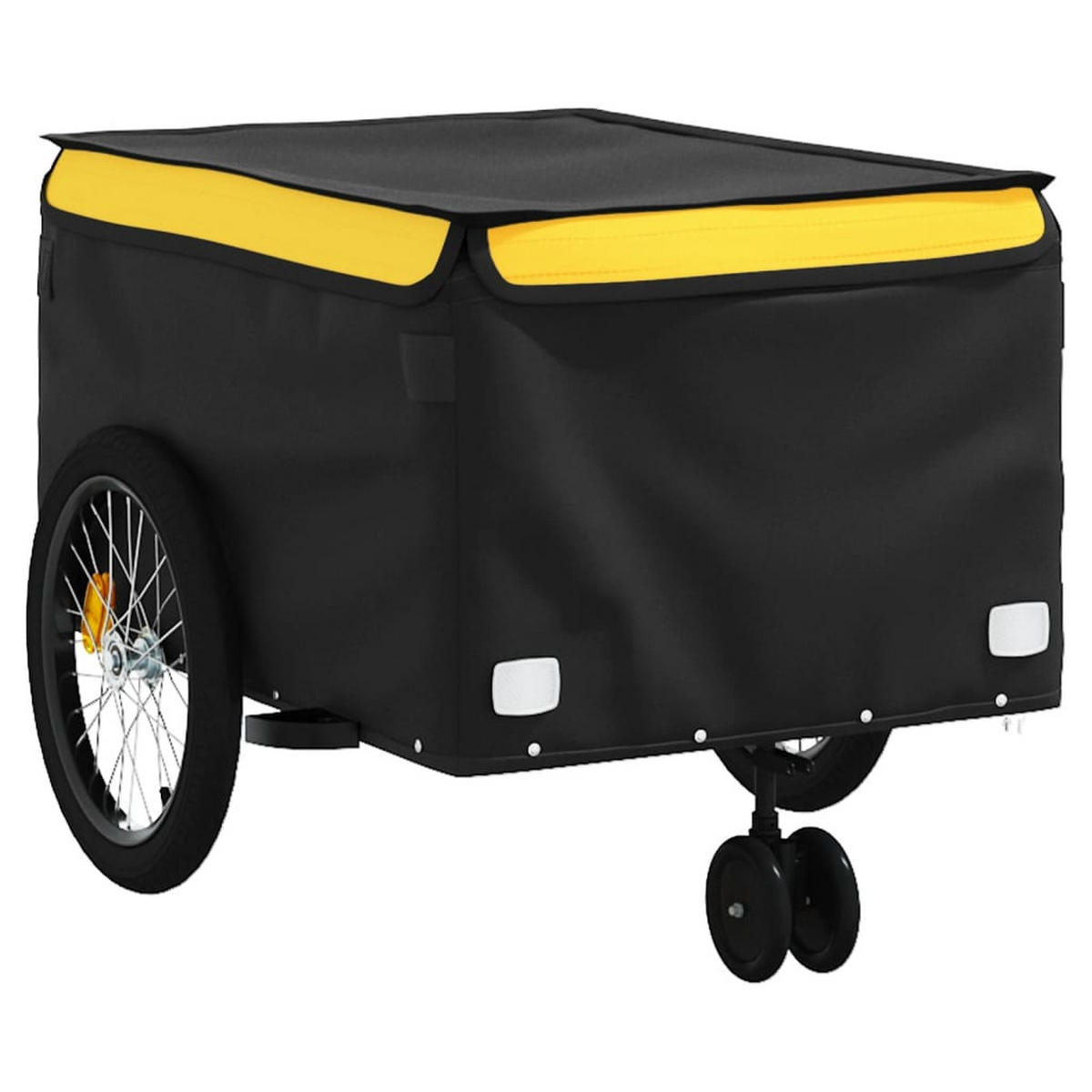 FAHRRADANHÄNGER Schwarz Und Gelb 45 Kg Eisen - Gelb, Metall (68/59/137cm) - vidaXL