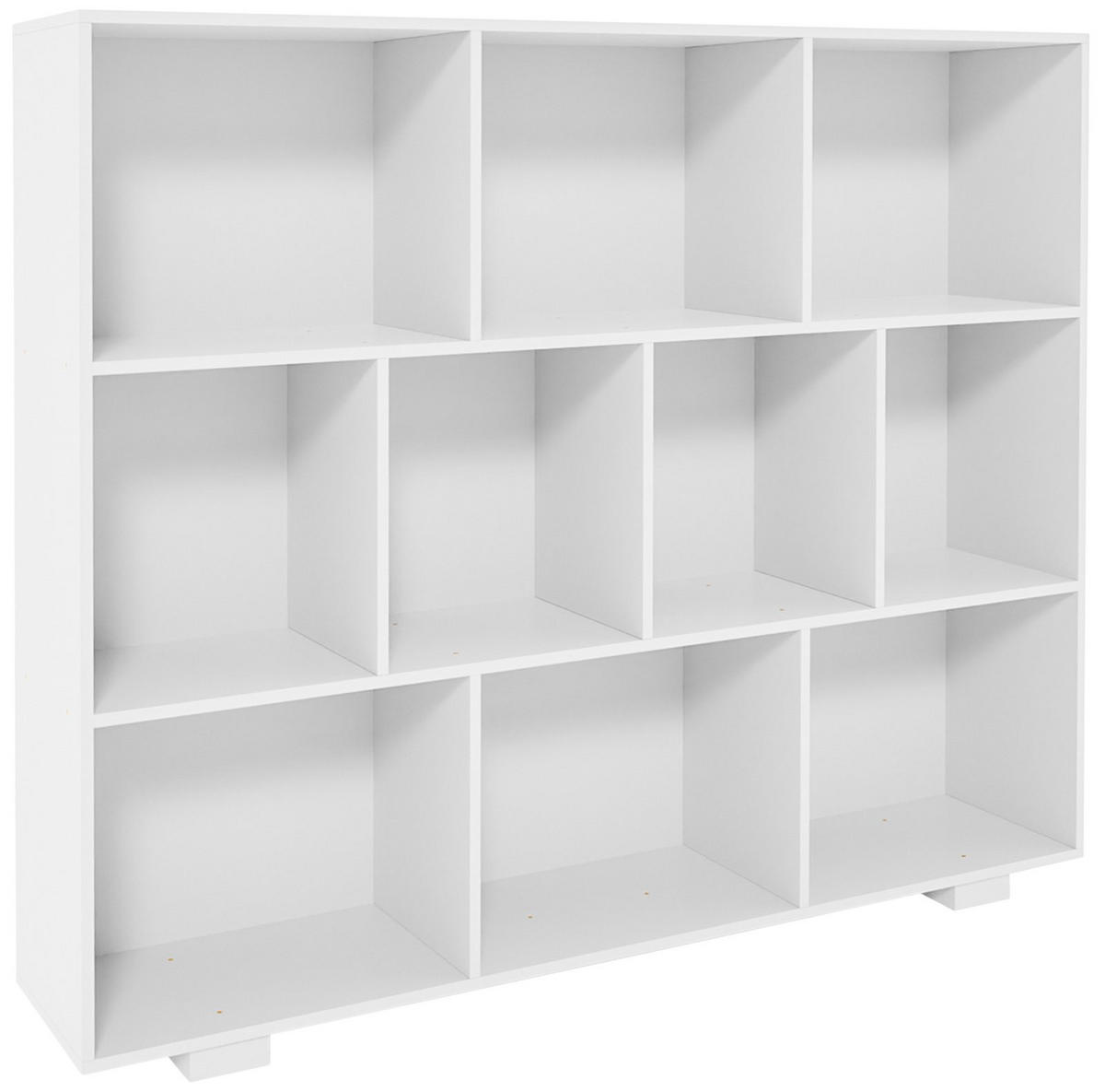 BÜCHERREGAL Holz weiß - Weiß, Holz (120/100/24cm) - CLP