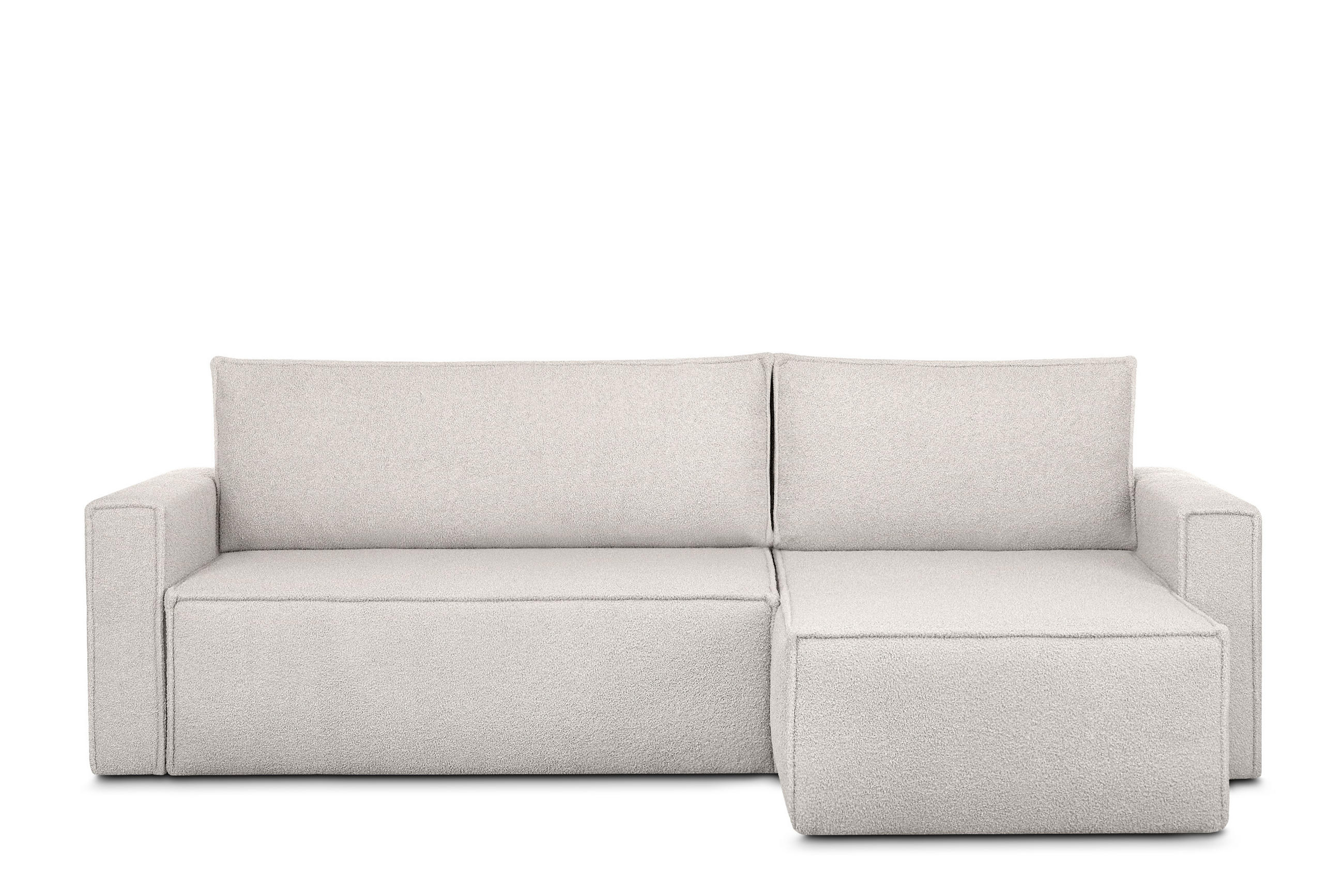 ECKSOFA-LINKS/RECHTS NAPI II mit Schlaffunktion, weiß - Weiß, Textil (246/148cm) - KONSIMO®