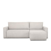 ECKSOFA-LINKS/RECHTS NAPI II mit Schlaffunktion, weiß - Weiß, Textil (246/148cm) - KONSIMO®