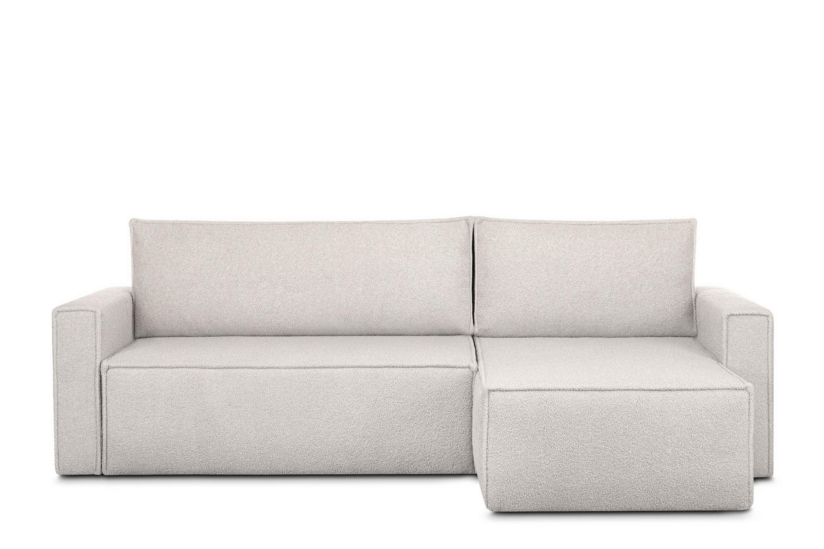 ECKSOFA-LINKS/RECHTS NAPI II mit Schlaffunktion, weiß - Weiß, Textil (246/148cm) - KONSIMO®