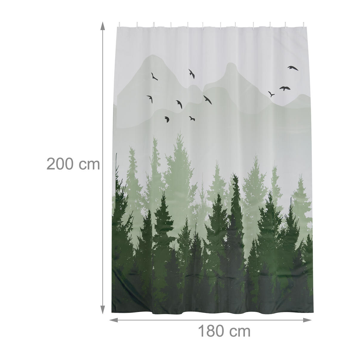 DUSCHVORHANG - Multicolor, Textil (180/0.1cm) - Relaxdays