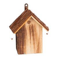 MARIENKÄFERHAUS - Braun, Holz (18/22/12cm) - Relaxdays
