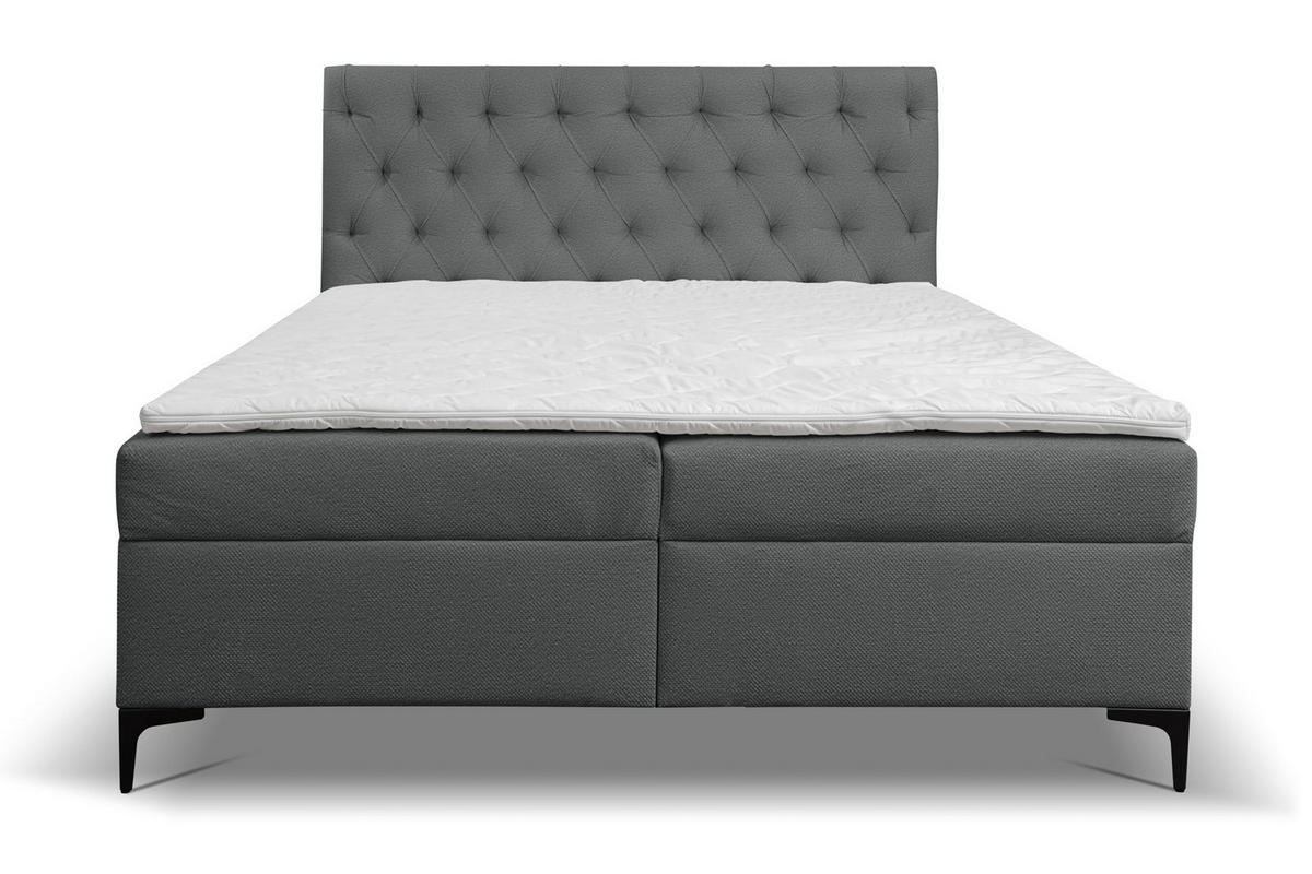 BOXBETT CLIPSO mit zwei Bettkästen H2/H3 Matratze 180 x 200 cm - Grau, Holzwerkstoff (180/200cm) - VENASI MÖBEL