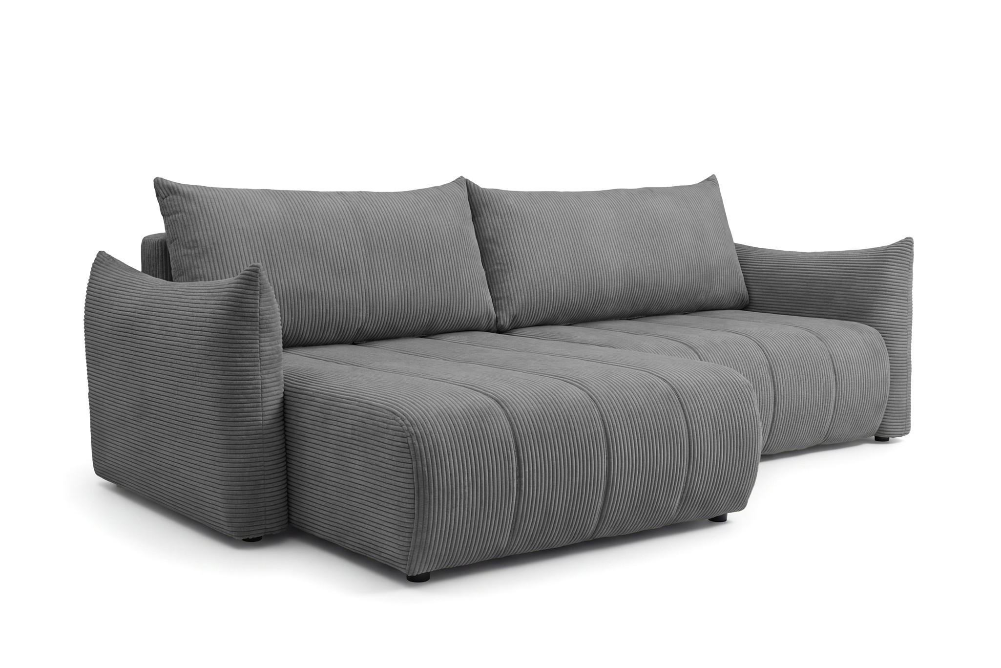 Fun Möbel Ecksofa Grau 260x154 cm