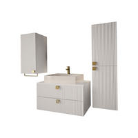 BADMÖBEL-SET Gariano I - Goldfarben/Weiß, Holzwerkstoff/Kunststoff (80/42/46cm) - MIRJAN24