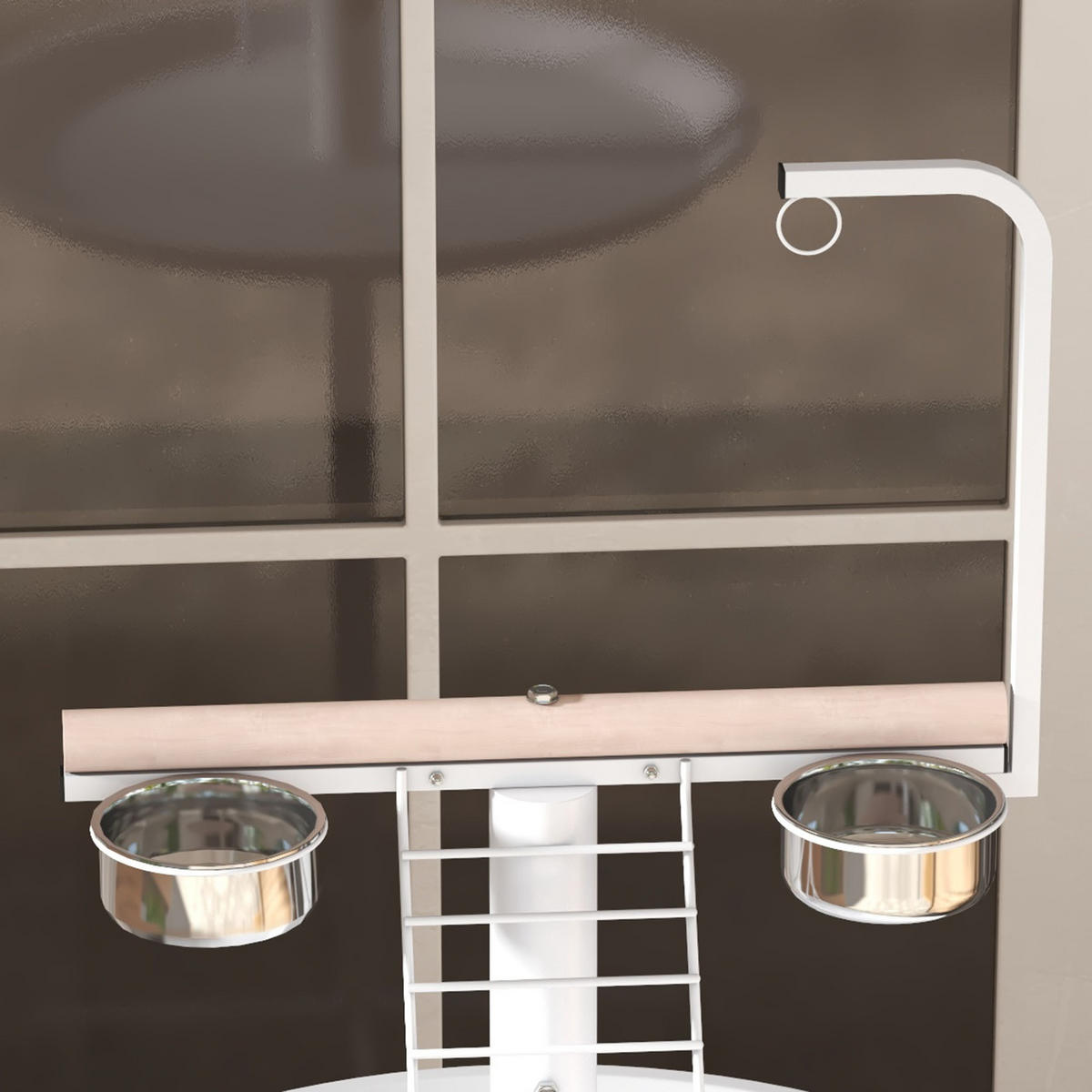 VOGELFUTTERSTATION DE-10944 Weiß - Weiß, Metall (60/138/60cm) - ComfortXL