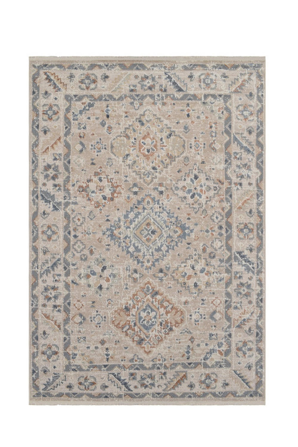 KURZFLOR-TEPPICH Savannah Grün/Dunkelblau 200x290 cm - Multicolor, Textil (200/290cm) - Vercai Rugs