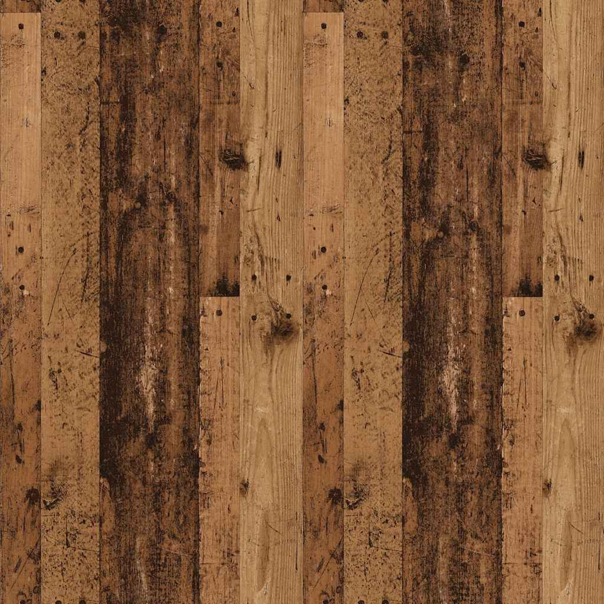 WANDREGAL mit 4 Fächern 100/18/18 cm aus Holzwerkstoff Altholz-Optik Dekor - Graubraun, Holz (100/18/18cm) - vidaXL