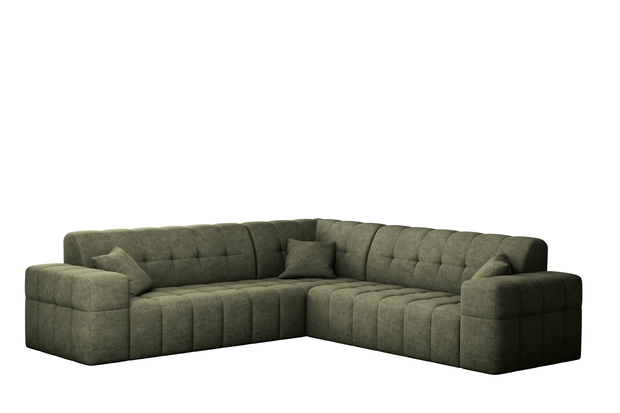 ECKSOFA Corner NIMES Stoff Perfect Harmony Grün - Grün, Holz (246/246cm) - Kaiser Möbel