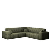 ECKSOFA Corner NIMES Stoff Perfect Harmony Grün - Grün, Holz (246/246cm) - Kaiser Möbel