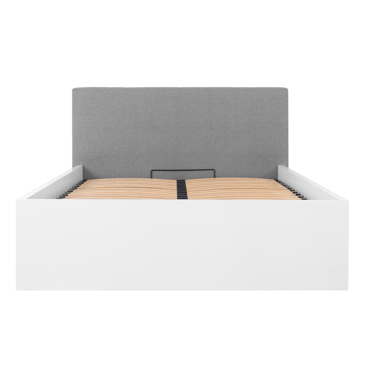 BOXSPRING POSTEL 140/200 Edwin Bílá a šedá - bílá, kompozitní dřevo (140/200cm) - Petits-meubles