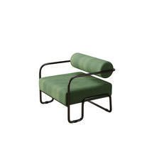 SESSEL Cord Grün mit Metallgestell - Grün, Textil/Metall (68.5/70.5/73cm) - WISHDOR