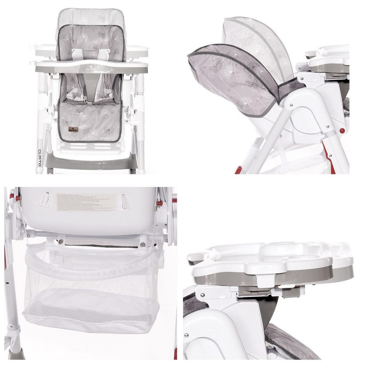 HOCHSTUHL Gusto pink klappbar verstellbar Tisch Bechervertiefung Sitzpolster - Pink, Kunststoff (58/107/80cm) - Lorelli