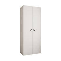 DREHTÜRENSCHRANK 245,5/100/40 2-türig - Schwarz/Weiß, Holz/Metall (100/245.5/40cm) - Abiks Möbel