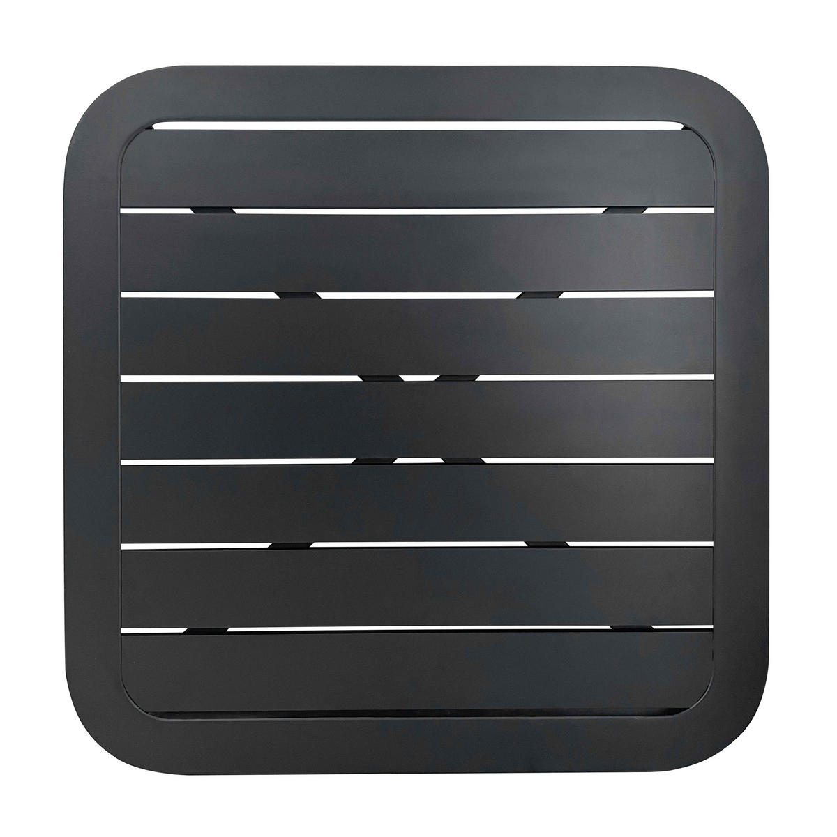 TISCHPLATTE 60 x 60 cm, Schwarz - Schwarz, Metall (60/60/2cm) - Oviala