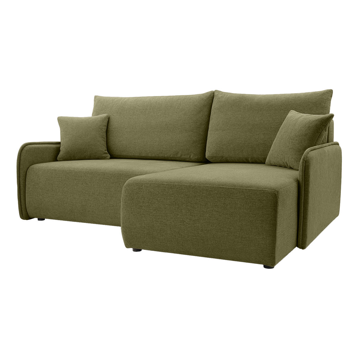 ECKSOFA BLIKO mit Schlaffunktion, Grün - Grün, Textil (198/150cm) - Fedve