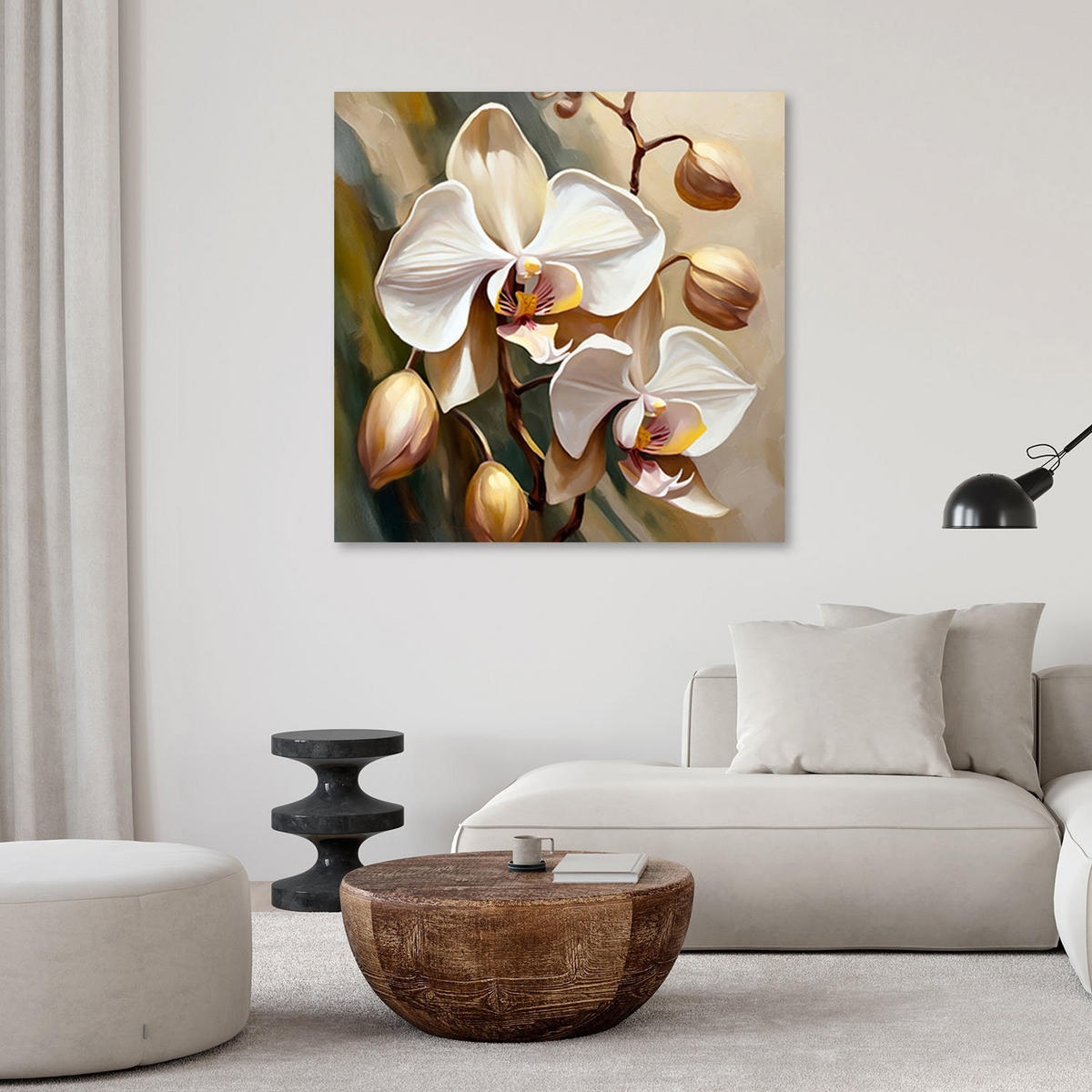 KUNSTDRUCK Gold 40/40 cm - Goldfarben, Textil (40/40cm) - KUNSTLOFT