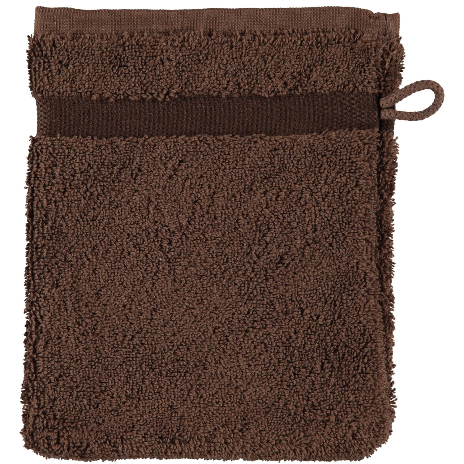 Rhomtuft Waschlappen Braun 16x22 cm